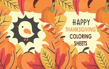 Preview of Thanksgiving Coloring Worksheets | Holiday Coloring Activity for Kids