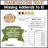 Thanksgiving Combinations to 10 with Missing Addends