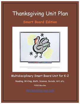 Preview of "Thanksgiving" Common Core Aligned Math and Literacy Unit - SMARTBOARD EDITION