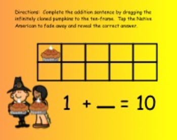 Preview of Thanksgiving Common Core Aligned Math for the Smart Board