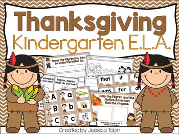 Thanksgiving Activities for Kindergarten by Jessica Tobin - Elementary Nest