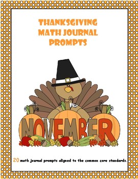 Preview of Thanksgiving Common Core Math Journals