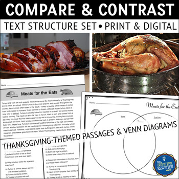 Preview of Thanksgiving Compare and Contrast Passages and Graphic Organizers