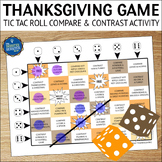 Thanksgiving Compare and Contrast Roll and Cover Game