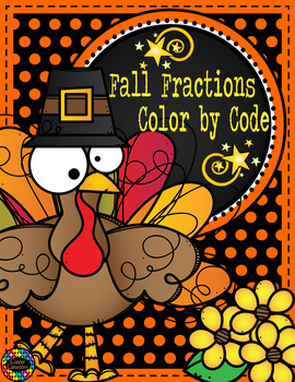 Preview of Thanksgiving Comparing, Classifying Fractions/Equivalent Fractions Color by Code