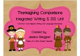 Thanksgiving Comparisons {Writing and S.S. Unit} Aligned t
