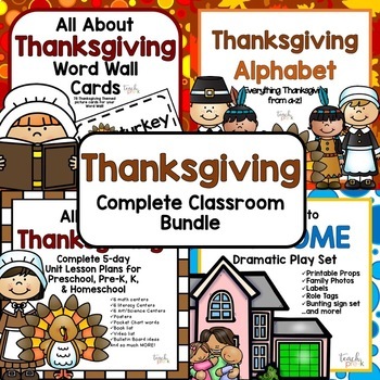 Preview of Thanksgiving Complete Classroom Bundle