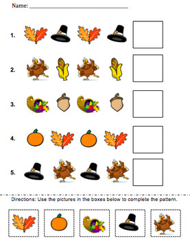 Preview of Thanksgiving Math Worksheet