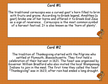Thanksgiving 10 Facts Reading Comprehension Scavenger Hunt By Linda Mccormick