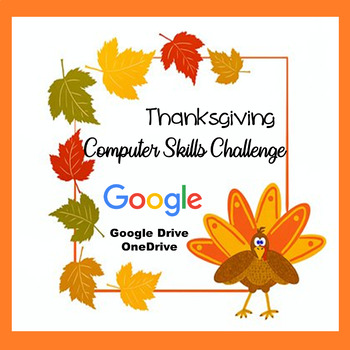 Preview of Thanksgiving Computer Activities Google Drive-PPT Computer Skills Challenge