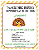 Thanksgiving Computer Lab Activities