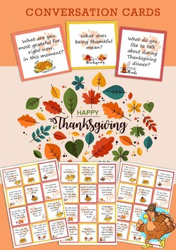 Thanksgiving Conversation Cards by Let's Study | TpT