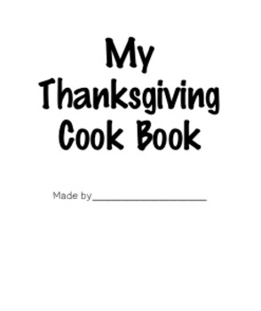 Preview of Thanksgiving Cook Book