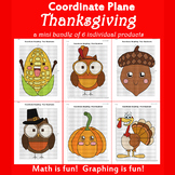 Thanksgiving Coordinate Plane Graphing Picture: Bundle 6 in 1