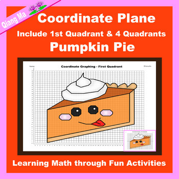 Preview of Thanksgiving Coordinate Plane Graphing Picture: Pumpkin Pie