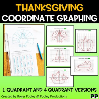Preview of Thanksgiving Coordinate Plane Graphing Pictures