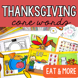 Thanksgiving Core Vocabulary Words Thematic Activities for Speech