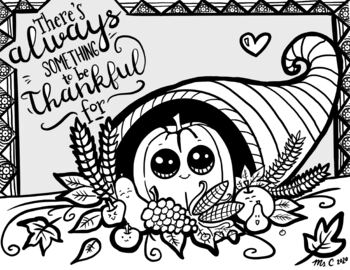 thanksgiving cornucopia coloring pages