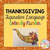 Thanksgiving Cornucopia Figurative Language Color by Number