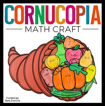 Preview of Thanksgiving Cornucopia Math Craft Bulletin Board Activities November Worksheets