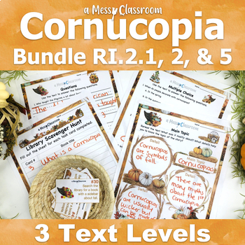 Preview of Thanksgiving Cornucopia Nonfiction Leveled Reading Bundle RI2.1, RI.2.2 & RI.2.5