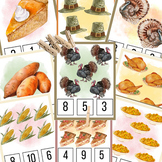 Thanksgiving Count & Clip Task Cards