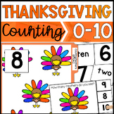 Counting Objects to 10 (Thanksgiving) - Task Cards, File F