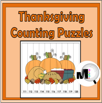 Preview of Thanksgiving Math Number Order Puzzles
