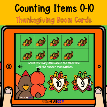 Preview of Thanksgiving Counting to 10 | BOOM™ Cards