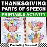 Thanksgiving ELA Craftivity Parts of Speech and Language A