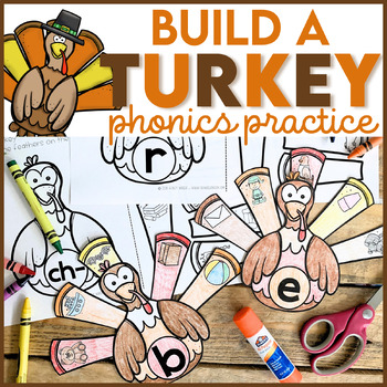 Preview of Thanksgiving Craft Activity Phonics Practice