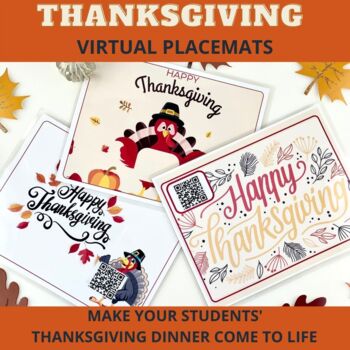 Preview of Thanksgiving | Craft | Activity | Writing  | Fun | Virtual Placemat Keepsake