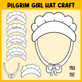 Thanksgiving Craft - Pilgrim Girl Sentence Strip Bonnet Ha