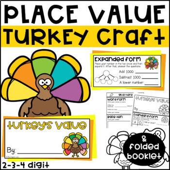 Preview of Thanksgiving Craft | Turkey Activity | Place Value Craftivity