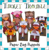 Thanksgiving Craft Turkey Trouble Paper Bag Puppets
