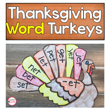 Preview of Thanksgiving Craft | Word Family Activity | Fall CVC Activities