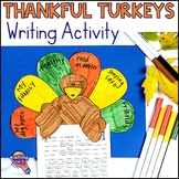 Thanksgiving Craft & Writing Activity - Thankful Turkeys -