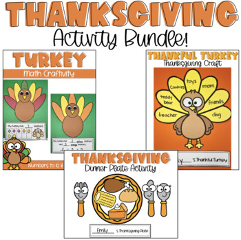 Preview of Thanksgiving Craft and Activity Bundle