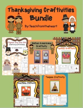 Preview of Thanksgiving Craftivities & Printables Bundle