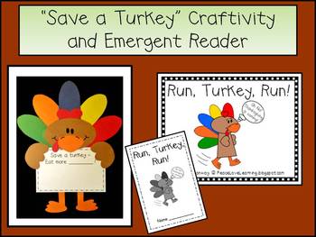Preview of Thanksgiving Craftivity & Emergent Reader Pack
