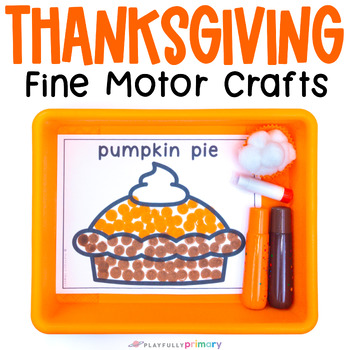 Preview of Thanksgiving Crafts Kindergarten + Preschool Tear Art Fine Motor Activity