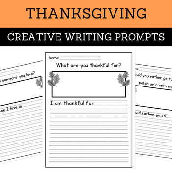 Preview of Thanksgiving Creative Writing Activity Prompt Book