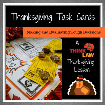 Preview of Thanksgiving Critical Thinking Task Cards- Using Real Life Legal Cases
