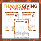 Thanksgiving Crossword Puzzle | Thanksgiving Activities