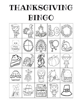 thanksgiving bingo cards coloring pages for children