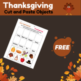 Thanksgiving Cut and Paste Activity Worksheet | Autumn Activities