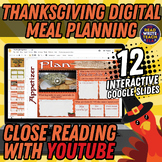 Thanksgiving DIGITAL Activity: Plan a Thanksgiving Meal wi