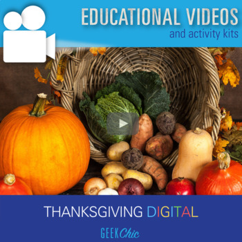 Preview of Thanksgiving DIGITAL GOOGLE APPS VIDEO LESSON