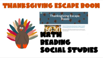 Preview of Thanksgiving DIGITAL escape room