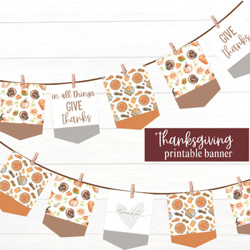 Preview of Thanksgiving DIY Pennant/Banner